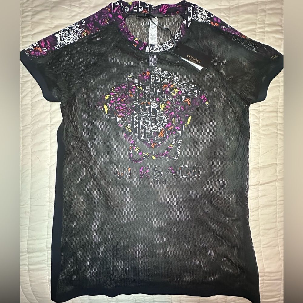 NWT VERSACE Gym Mesh Top Size Medium